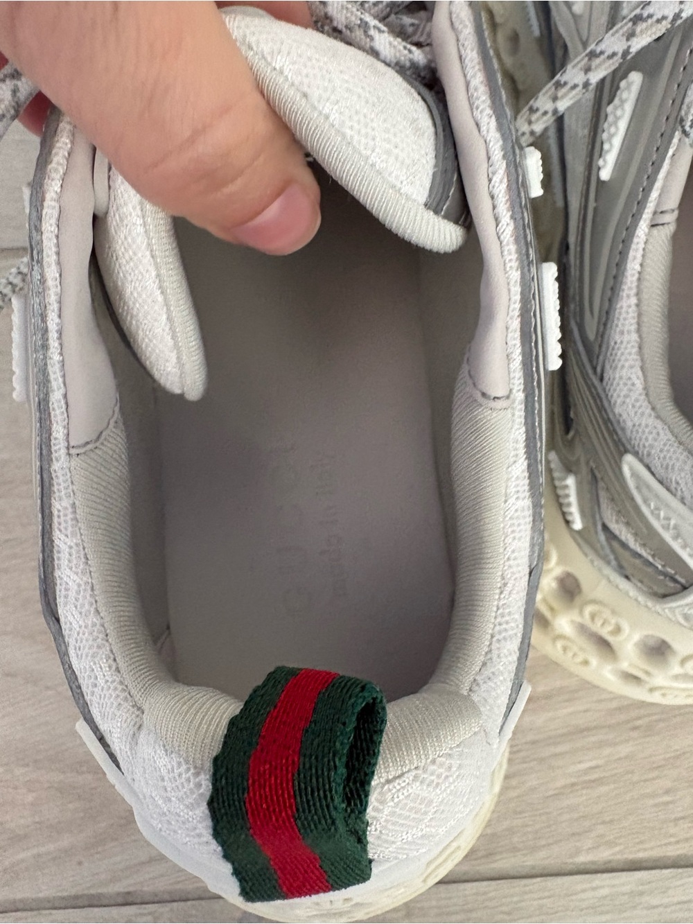 Gucci Silver White Chunky Sneakers - Picture 9 of 9